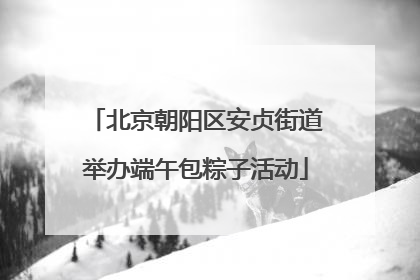 北京朝阳区安贞街道举办端午包粽子活动