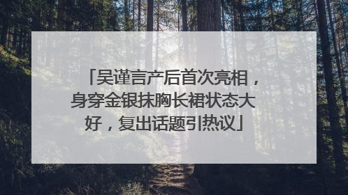 吴谨言产后首次亮相，身穿金银抹胸长裙状态大好，复出话题引热议