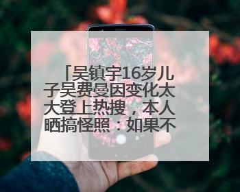 吴镇宇16岁儿子吴费曼因变化太大登上热搜，本人晒搞怪照：如果不喜欢现在的我可以离开