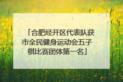 合肥经开区代表队获市全民健身运动会五子棋比赛团体第一名