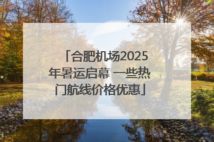合肥机场2025年暑运启幕 一些热门航线价格优惠
