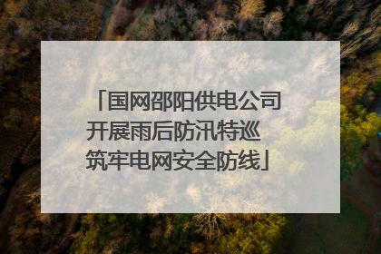 国网邵阳供电公司开展雨后防汛特巡 筑牢电网安全防线