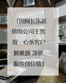 国网长乐区供电公司王雪羽：心系客户解难题 深化服务创佳绩