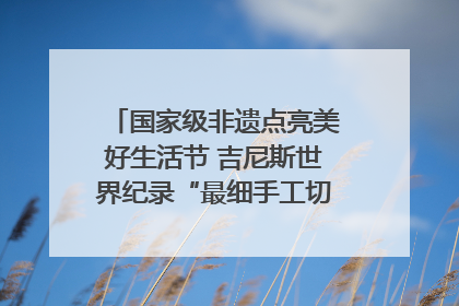 国家级非遗点亮美好生活节 吉尼斯世界纪录“最细手工切面”邀您来品！｜美好生活有“盐”味