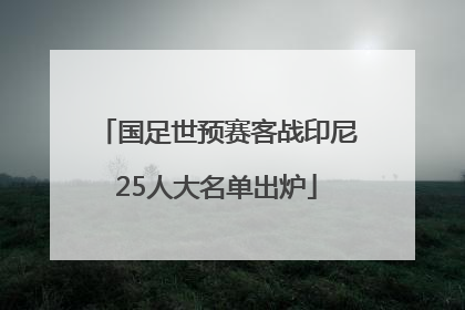 国足世预赛客战印尼25人大名单出炉