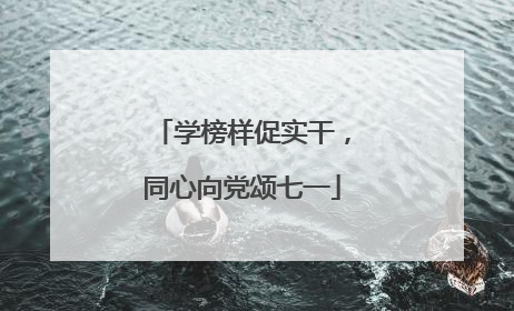 学榜样促实干，同心向党颂七一