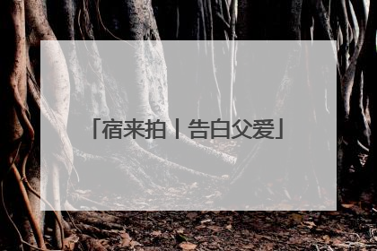 宿来拍丨告白父爱