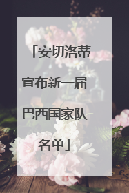 安切洛蒂宣布新一届巴西国家队名单