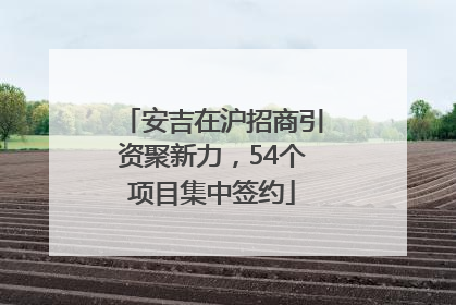 安吉在沪招商引资聚新力，54个项目集中签约