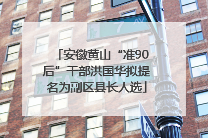 安徽黄山“准90后”干部洪国华拟提名为副区县长人选