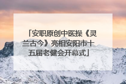 安职原创中医操《灵兰古今》亮相安阳市十五届老健会开幕式