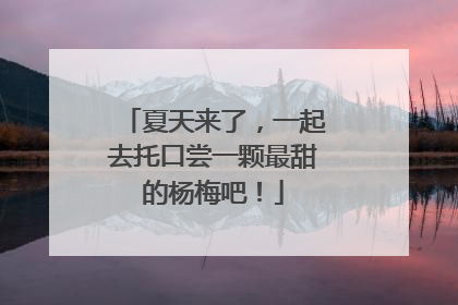 夏天来了，一起去托口尝一颗最甜的杨梅吧！