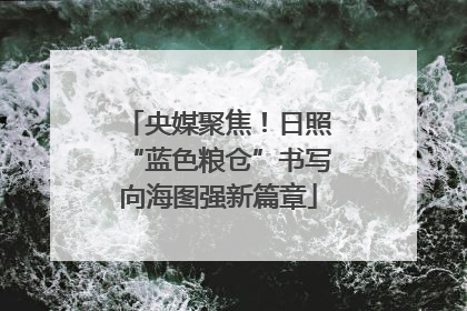 央媒聚焦！日照“蓝色粮仓”书写向海图强新篇章