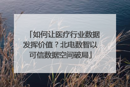 如何让医疗行业数据发挥价值？北电数智以可信数据空间破局