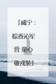 威宁：棕香沁军营 童心敬戎装