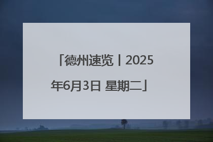 德州速览丨2025年6月3日 星期二