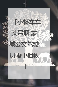 小轿车车头冒烟 蒙城公交驾驶员雨中相救