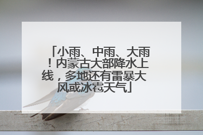 小雨、中雨、大雨！内蒙古大部降水上线，多地还有雷暴大风或冰雹天气