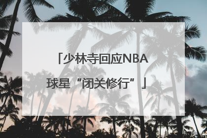 少林寺回应NBA球星“闭关修行”