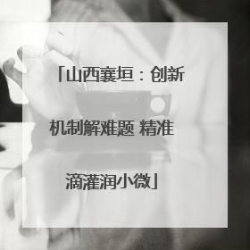 山西襄垣：创新机制解难题 精准滴灌润小微