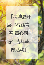 岳池县开展“行践青春 童心同行”青年志愿活动
