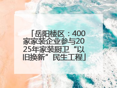 岳阳楼区：400家家装企业参与2025年家装厨卫“以旧换新”民生工程