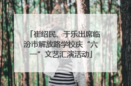 崔绍民、于乐出席临汾市解放路学校庆“六一”文艺汇演活动