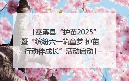 巫溪县“护苗2025”暨“缤纷六一筑童梦 护苗行动伴成长”活动启动