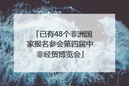 已有48个非洲国家报名参会第四届中非经贸博览会