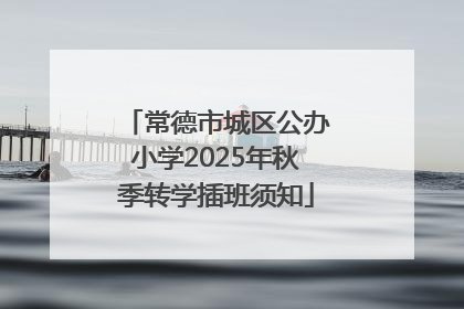 常德市城区公办小学2025年秋季转学插班须知