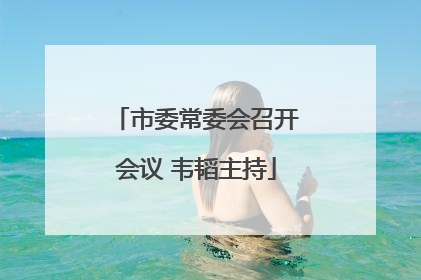 市委常委会召开会议 韦韬主持