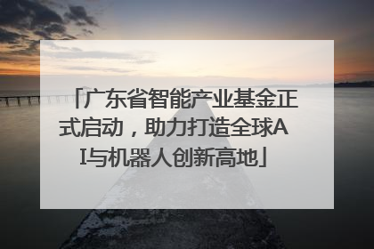 广东省智能产业基金正式启动，助力打造全球AI与机器人创新高地