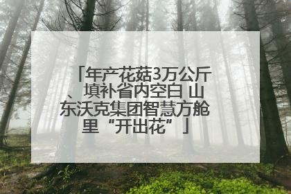 年产花菇3万公斤、填补省内空白 山东沃克集团智慧方舱里“开出花”