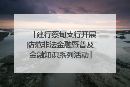 建行蔡甸支行开展防范非法金融暨普及金融知识系列活动