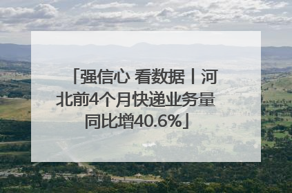 强信心 看数据丨河北前4个月快递业务量同比增40.6%
