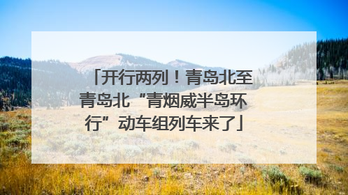 开行两列！青岛北至青岛北“青烟威半岛环行”动车组列车来了