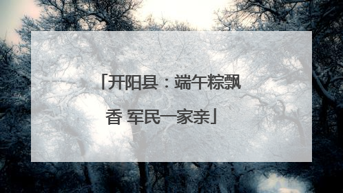 开阳县：端午粽飘香 军民一家亲