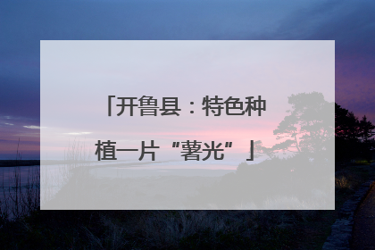 开鲁县：特色种植一片“薯光”
