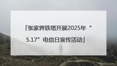 张家界铁塔开展2025年“5.17”电信日宣传活动