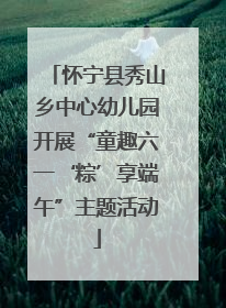 怀宁县秀山乡中心幼儿园开展“童趣六一‘粽’享端午”主题活动