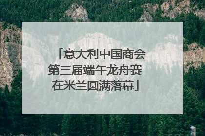 意大利中国商会第三届端午龙舟赛在米兰圆满落幕