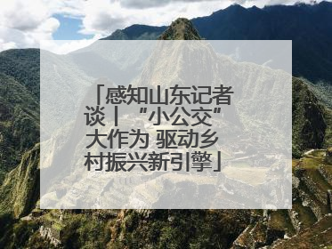 感知山东记者谈丨“小公交”大作为 驱动乡村振兴新引擎
