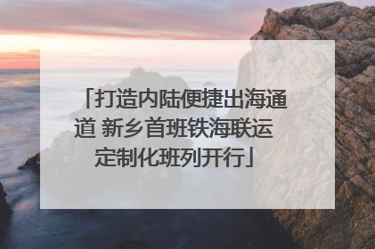 打造内陆便捷出海通道 新乡首班铁海联运定制化班列开行