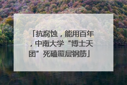 抗腐蚀，能用百年，中南大学“博士天团”死磕覆层钢筋