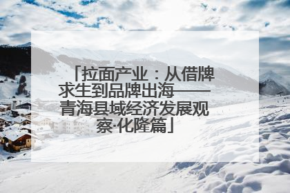 拉面产业：从借牌求生到品牌出海——青海县域经济发展观察·化隆篇