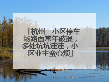 杭州一小区停车场路面常年破损，多处坑坑洼洼，小区业主蛮心烦