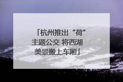 杭州推出“荷”主题公交 将西湖美景搬上车厢