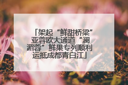 架起“鲜甜桥梁” 亚蓉欧大通道“澜湄蓉”鲜果专列顺利运抵成都青白江