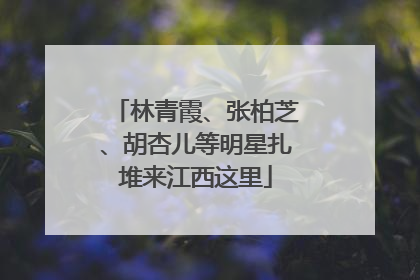林青霞、张柏芝、胡杏儿等明星扎堆来江西这里