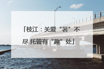 枝江：关爱“暑”不尽 托管有“趣”处